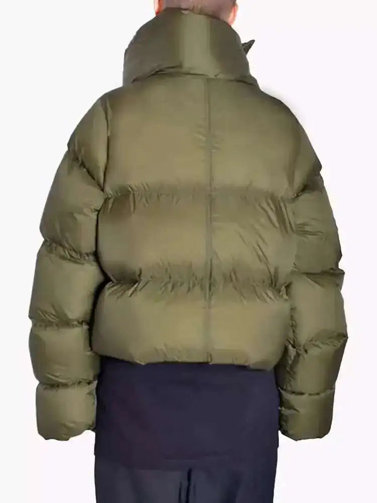 HKSH Autumn Winter New Men Tide Cotton Padded Jacket Scarf Collar Thick Long Sleeve Zipper Bread Chic Trendy RO Style Coat H2840