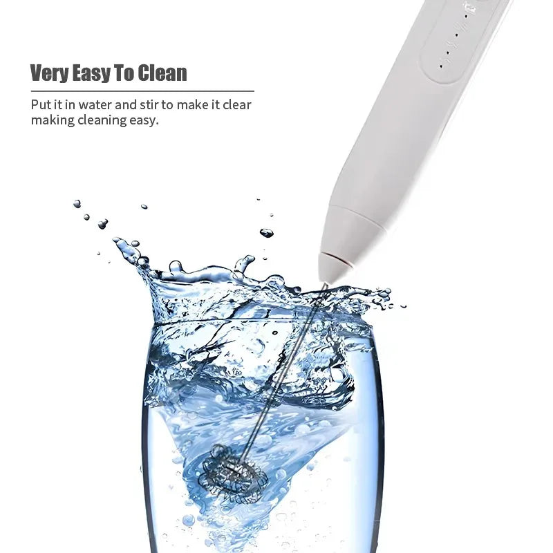 Kitchen Accessories Coffee Stirrer Baking Mixer USB Charging Electric Egg Beater 2-in-1 Double Head Milk Whisk Tools Gadgets Bar
