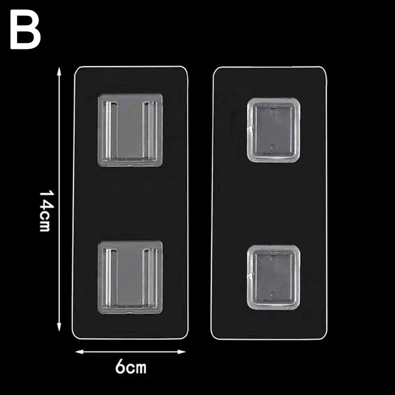 30/2Pcs Adhesive Wall Hook Double-Sided Multi-Purpose Transparent Hooks Invisible Traceless Storage Holder Kitchen Door Hooks