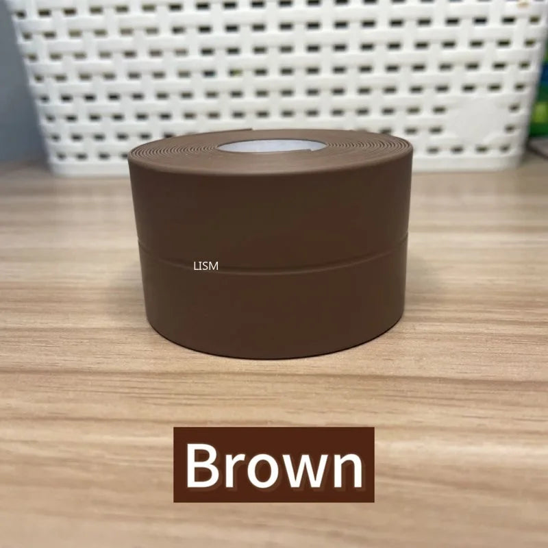 Shower Bath Sealing Tape Strips PVC Self Adhesive Waterproof Wall Stickers For Bathroom Kitchen Seal Caulk Strip Sink Mold Proof