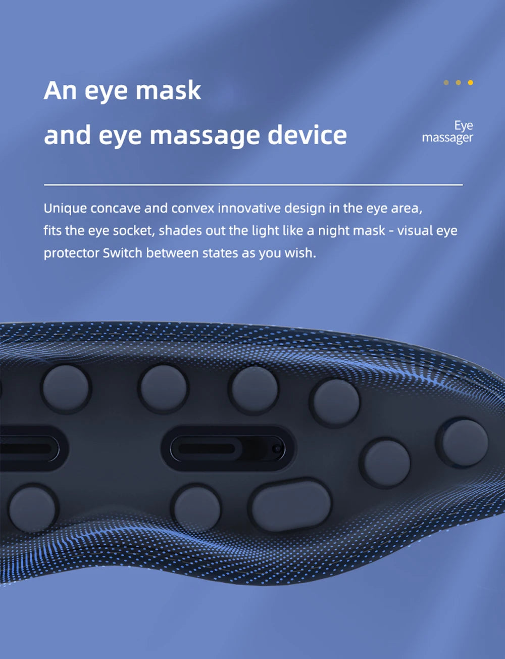 Smart Eye Massager Rechargeable Heated Eye Massage Instrument Massage Eyes Device Vibratable Reduce Eye Strain Improve Sleep