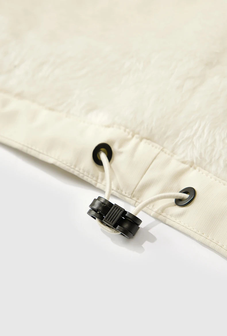 INFLATION Winter Arctic Velvet Inner Parkas Unisex High Neck Windproof Cotton Padded Hooded Jacket Mens Outdoor Coat