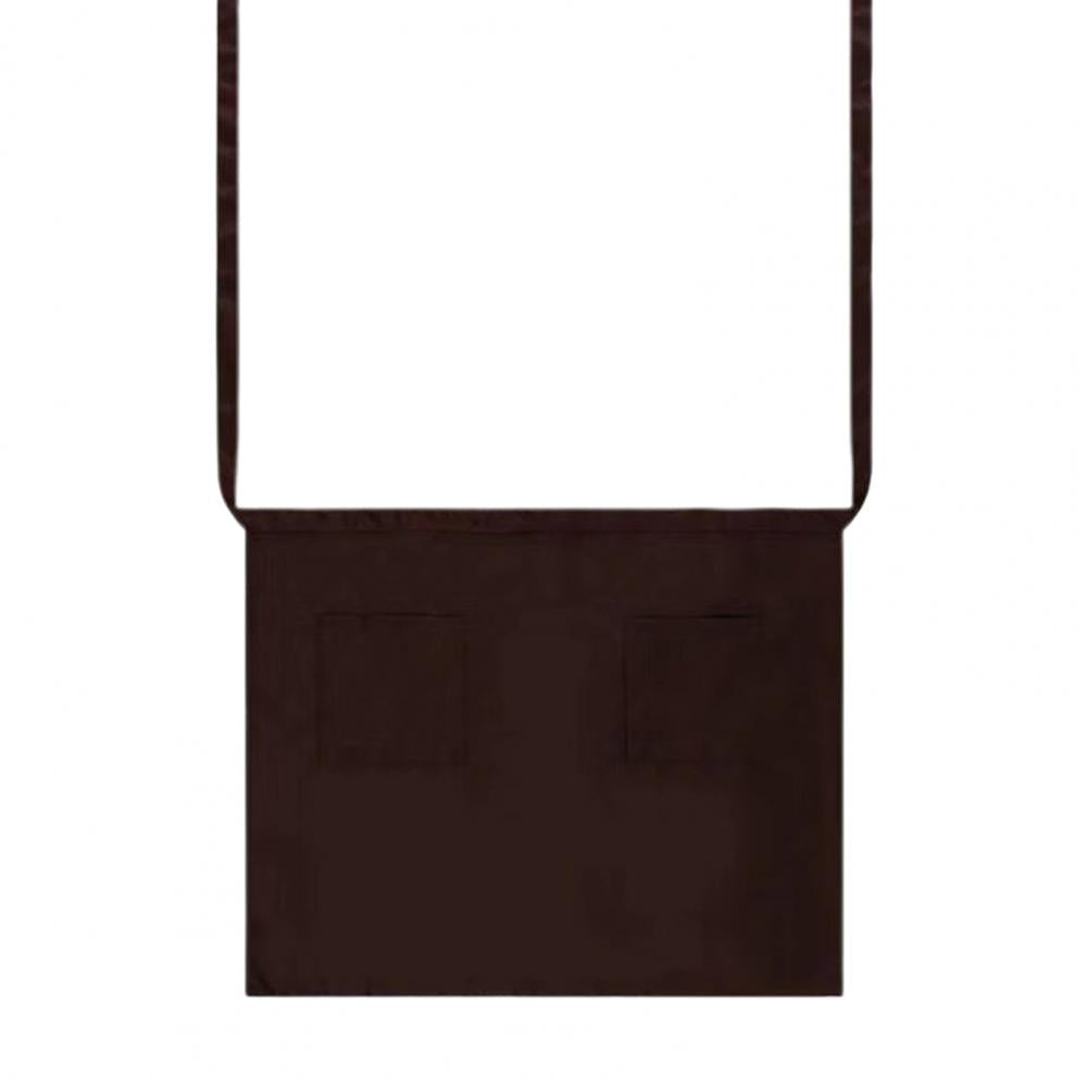 Waiter Apron Multiple Pockets Wear Resistant Waist Apron Lace Up Design Waterproof with Long Straps Half Short Apron Kitchen