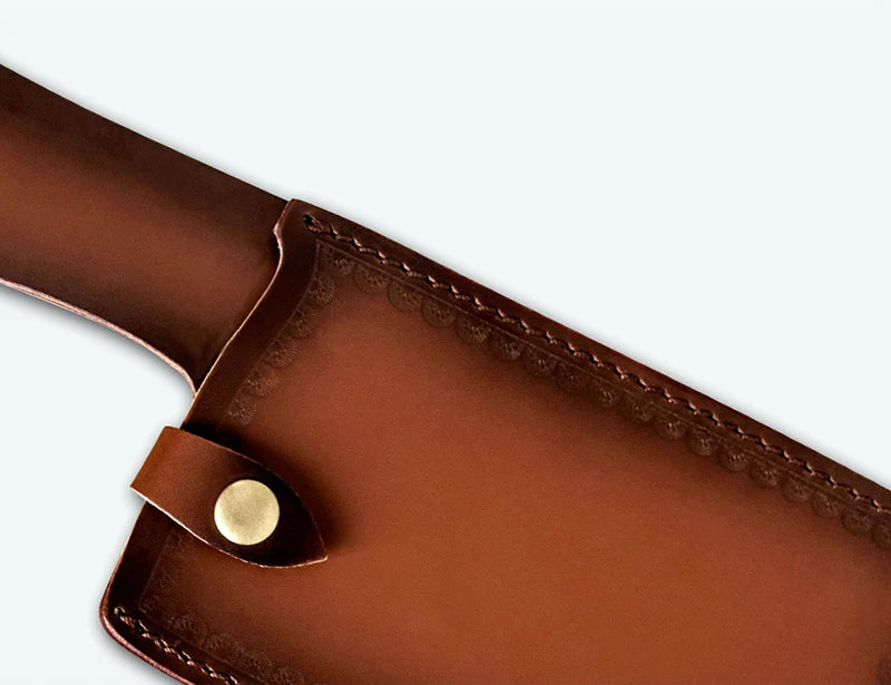 Kitchen Chef Cleaver Chopping Knife Sheath Leather Slicing Blade Guards Protect Case Cover Camping Hunting Travel Scabbard Tools