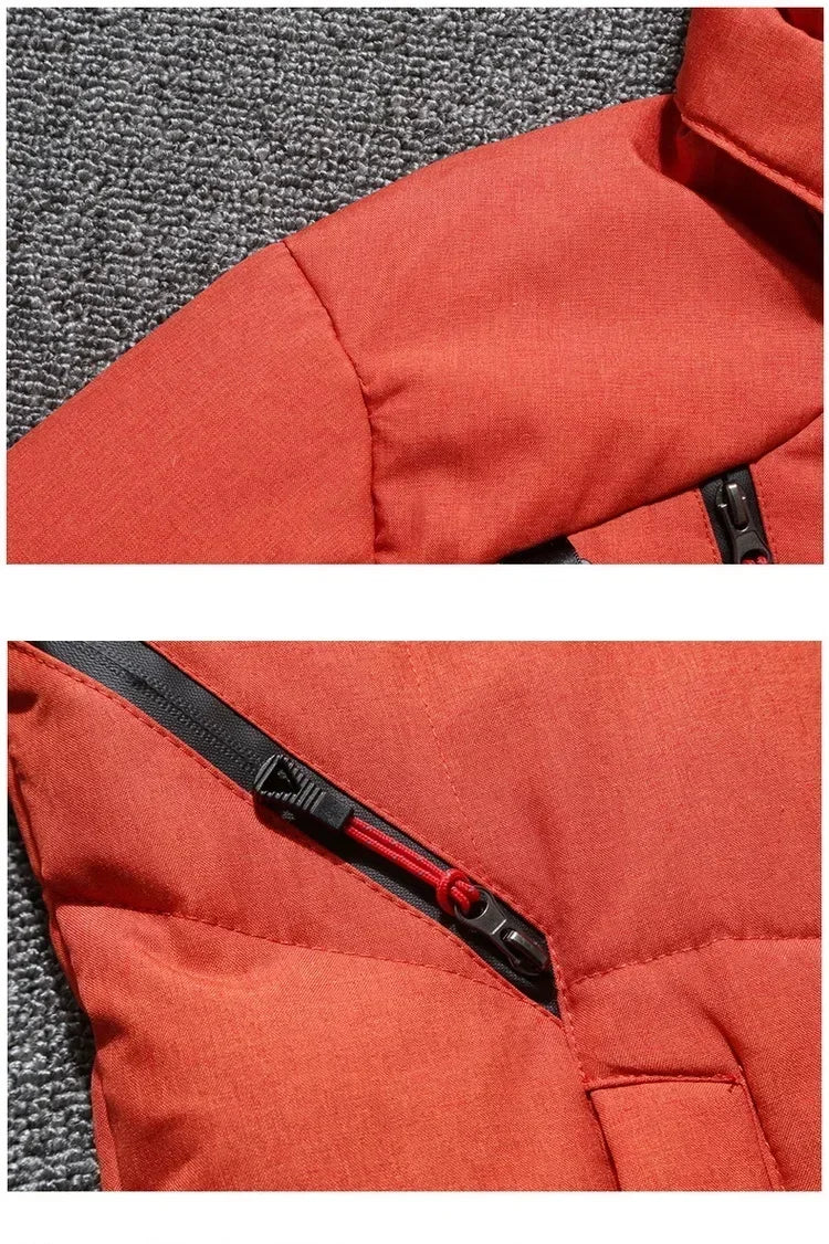 New Male Warm Hooded Windproof Winter Down Jacket Outerwear Men's Down Jacket Snow High Quality White Duck Thick Parkas