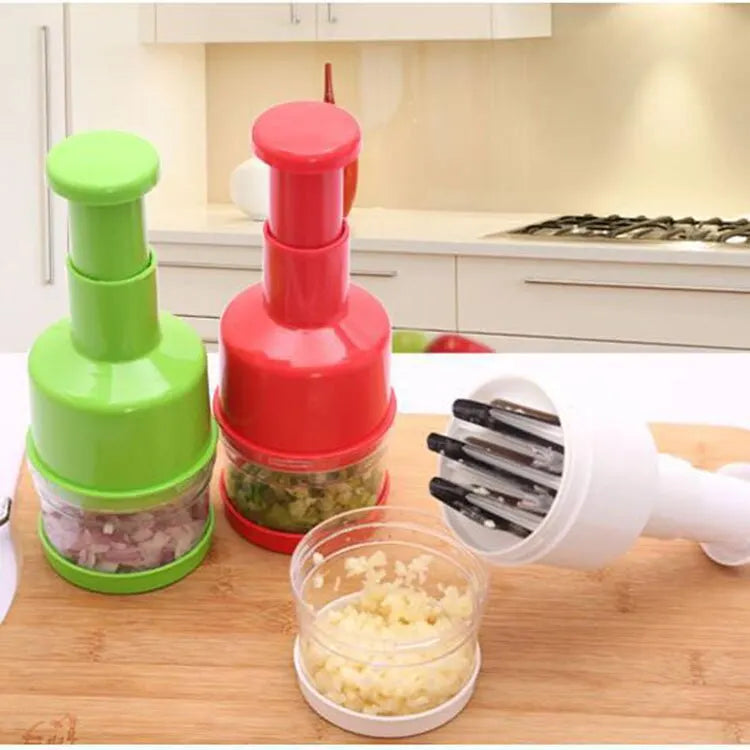 Stainless Steel Onion Chopper Hand Pressure Food Chopper Cutter Slicer Peeler Manual Vegetable Garlic Kitchen Shredder Tool