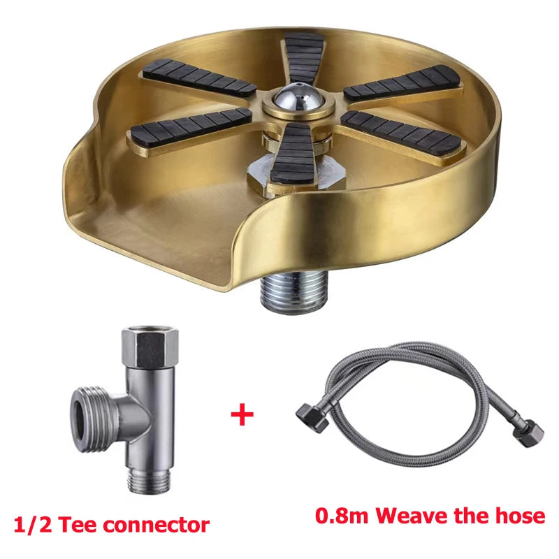 New Stainless Steel Cup Washer Glass Cleaner Bottle Washer Cup Cleaner for Kitchen Sink Restaurant Home Cafes