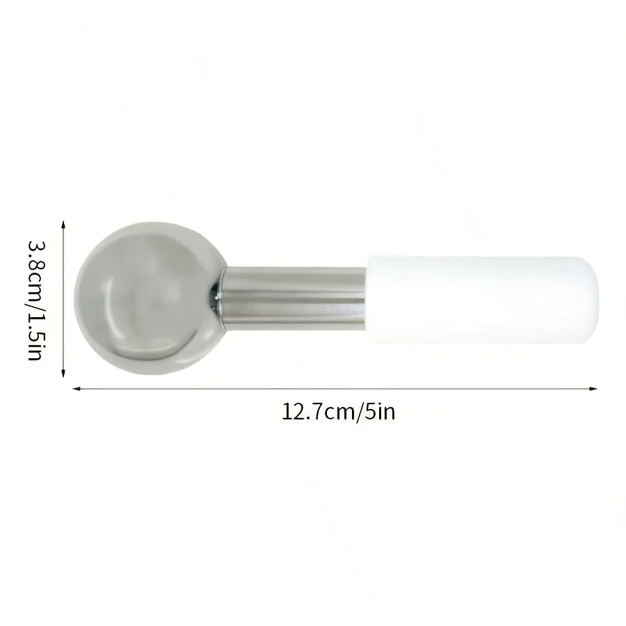 1PC Facial Ice Hockey Cold and Hot Stainless Steel Facial Roller Beauty Spa Cooling Ball, Low-temperature Freezing Rod
