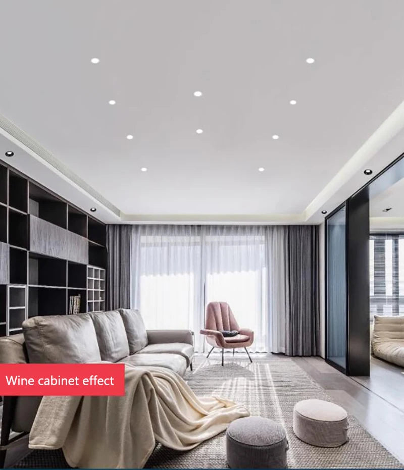 Anti-Corrosion Dimmable LED Downlight 3W 5W Anti-Glare Led Ceiling Lamp LED Spot Lighting Bedroom Kitchen COB Recessed Downlight