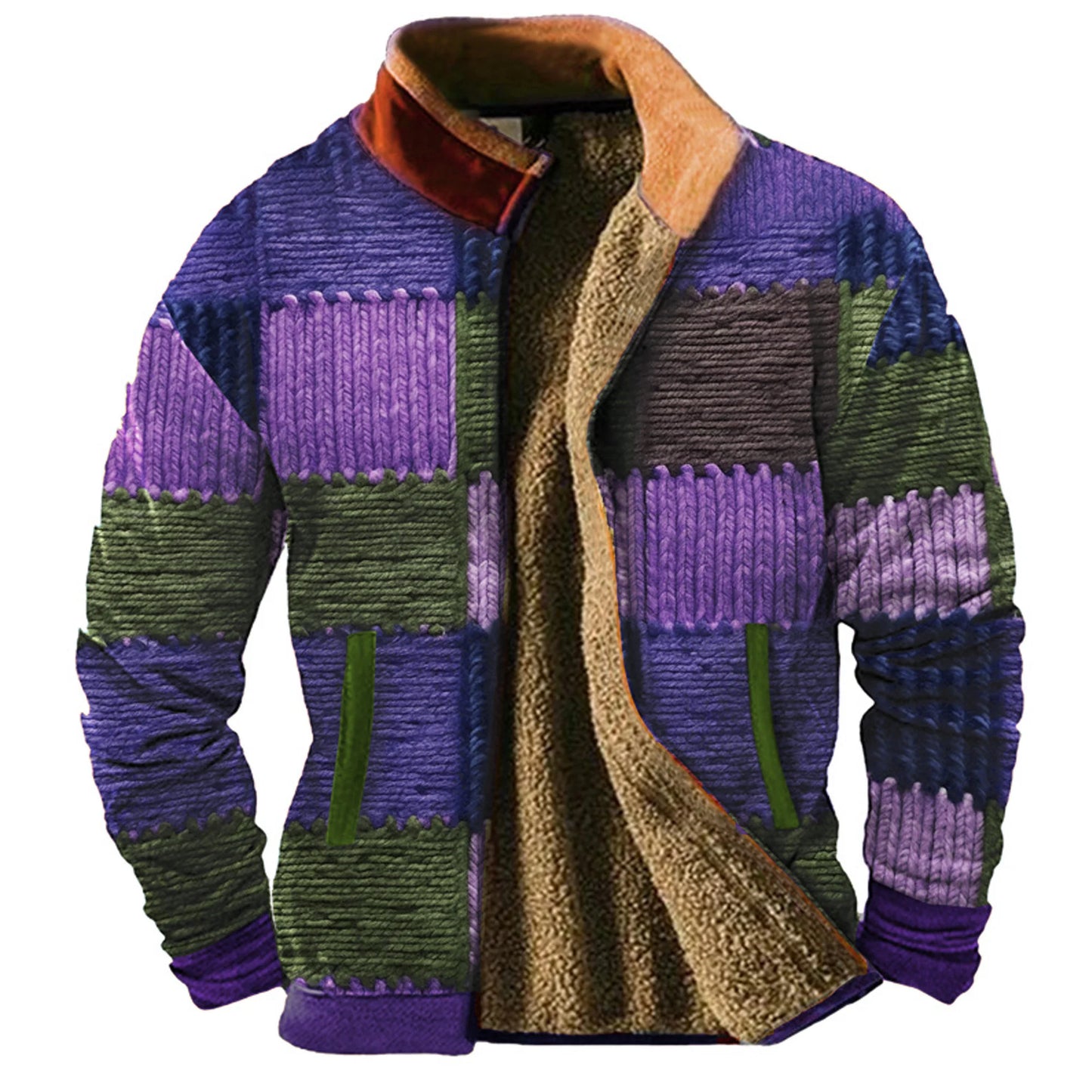 Winter Men's Clothing Men's Jacket Men's Long Sleeved Fur Inner Lining Warm Men's Clothing Windproof And Cold Proof 2024