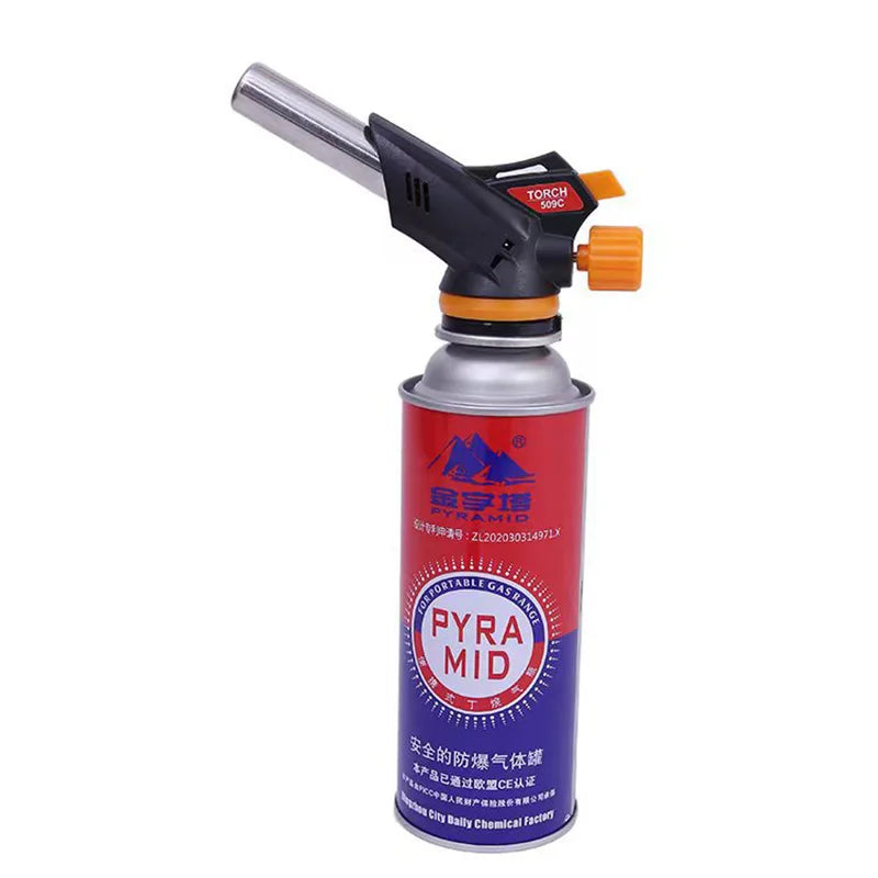 Welding Gas Torch Flame Gun Burner Nozzle Flamethrower Butane Burner Outdoor Camping BBQ Brazing Torch Kitchen Cooking Burner