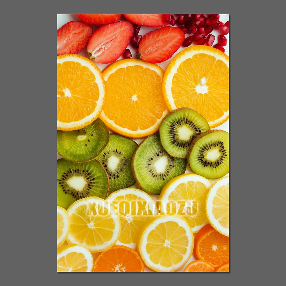Fruit Diamond Painting Strawberry Lemon Picture Full Diamond Mosaic Cross Stitch Kit Art DIY Kitchen Restaurant Home Decoration