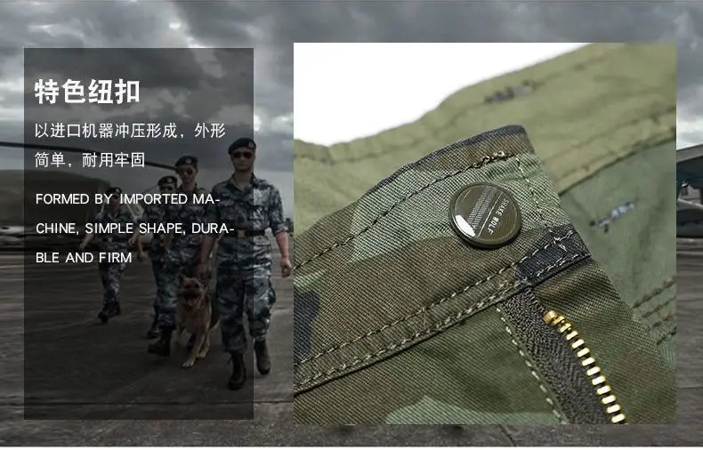 Military Men Camouflage Tactical Cargo Shorts Summer New Y2k Multiple Pockets Loose Big Size Outdoor Sports Knee Lenght Pants