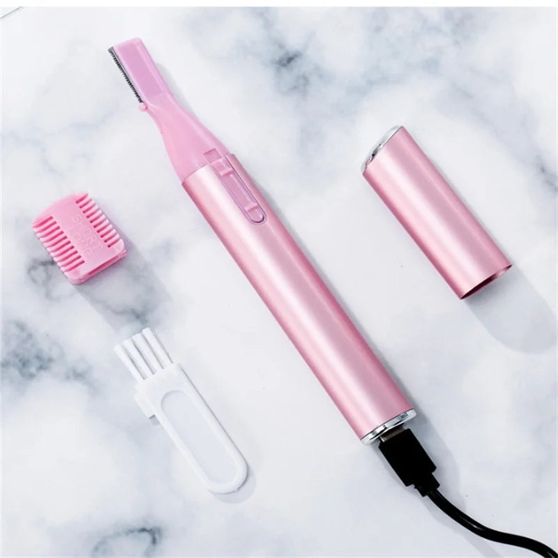 Portable Mini Electric Eyebrow Trimming Hair Remover For Women Body Facial Shaver Hair Blade Razor Epilator USB Rechargable