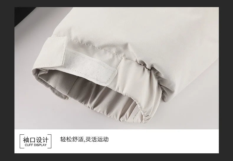 New men's thick padded jacket outdoor warm padded jacket winter men's large size hooded jacket waterproof