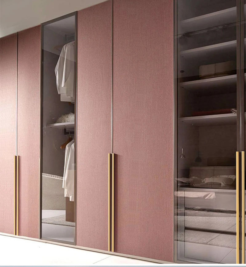 JUIDINTO 1pc Aluminium Cabinet Handle Pulls Black Handle 96-320mm Kitchen Drawer Handle for Furniture Wardrobe Closet