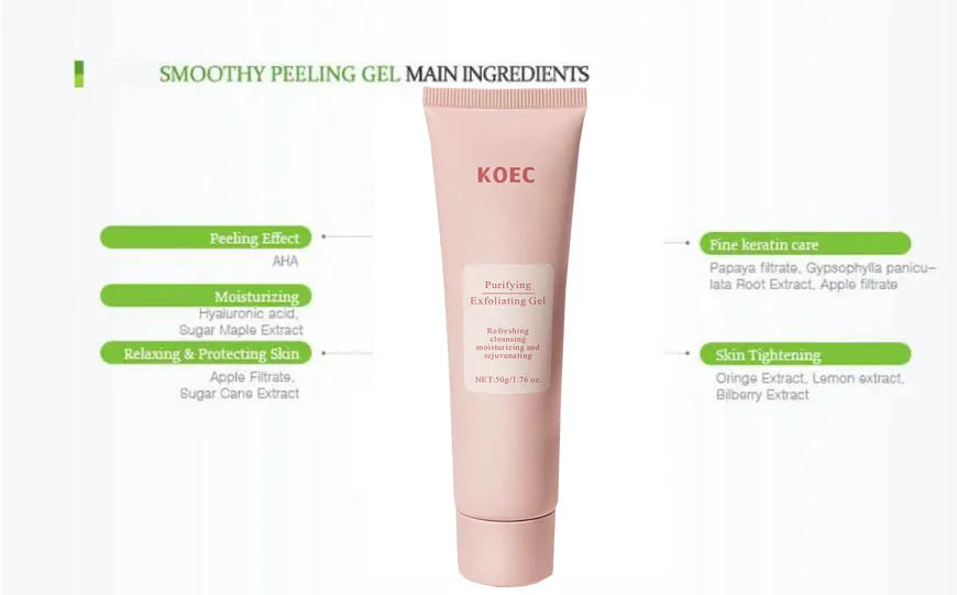 Revitalize Skin Fruit Acid Peeling Gel Facial Cleansing Exfoliating Peeling Scrub Deep Clean Acne Blackhead Remove Face Cleanser