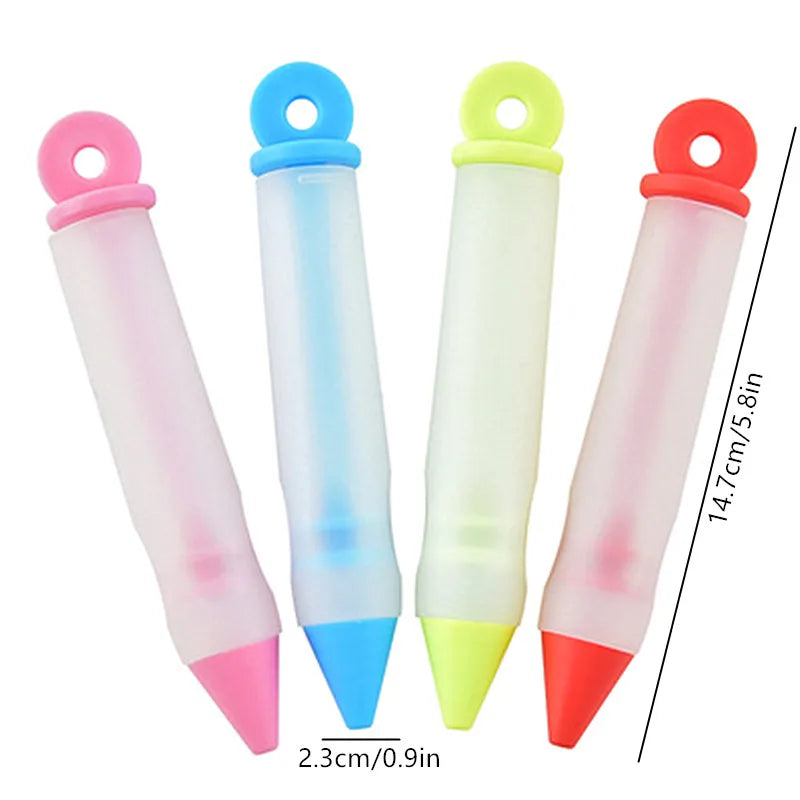 Silicone Food Writing Pen Chocolate Decorating Tools Cake Mold Cream Cup Cookie Icing Piping Pastry Nozzles Kitchen Accessories