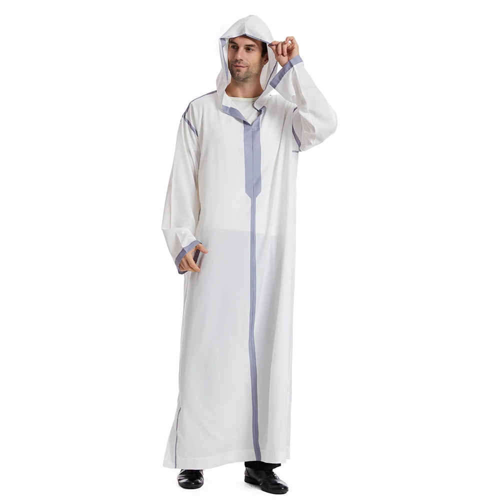 New Islamic Muslim Men Clothing Loose Jubba Thobe Abaya Front Zipper Musulmane Homme Caftan Maxi Robes Pakistan Arabia Dress