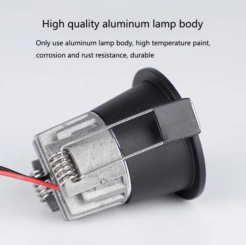 Anti-Corrosion Dimmable LED Downlight 3W 5W Anti-Glare Led Ceiling Lamp LED Spot Lighting Bedroom Kitchen COB Recessed Downlight