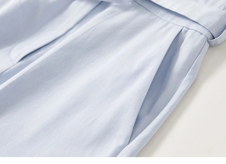 SENTUBILA Lyocell Shirt Dresses Womens 2025 Spring Cotton Embroidery A-line Turn Down Collar Solid Wrap Long Dress 151L58233