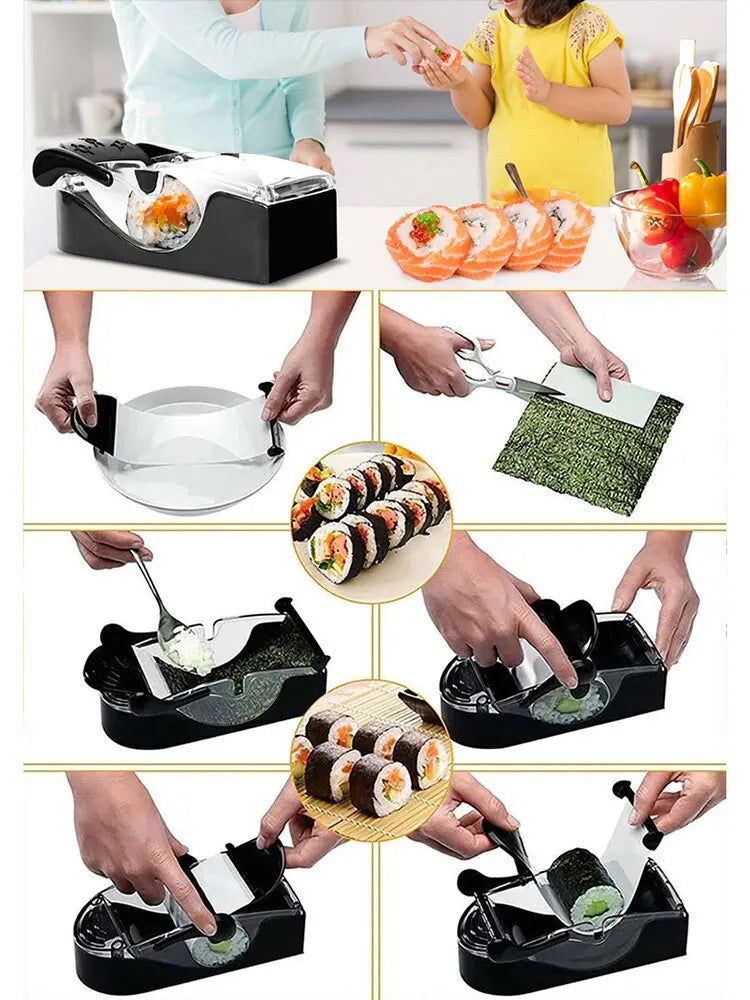 Sushi DIY Tools Seaweed Wrapped Rice And Vegetable Roll Kitchen Workers Japanese Drum Making Sushi Cake Mold Novice Kitchen Tool