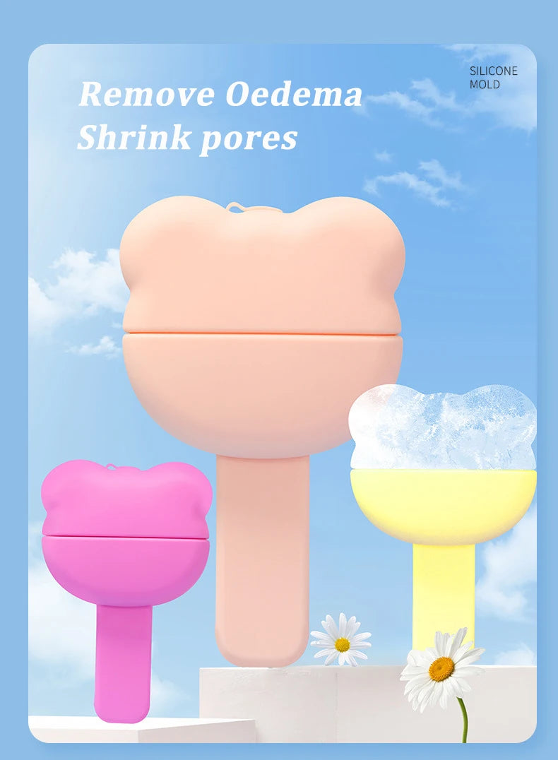 Silicone Ice Cube Roller Face Massager Shrink Pores Eye Puffiness Ice Facial Roller Beauty Ice Ball Mold Massage Skin Care Tool