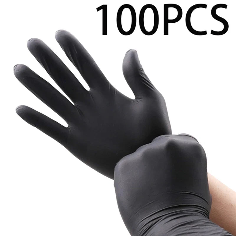 20/50/100PCS Disposable Black Nitrile Gloves,Household Cleaning Nitrile Gloves Latex Free, for Kitchen and Bathroom Cleaning