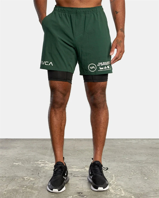 Fitness Shorts Men's Training Sports Jogging Fitness Woven Quick Dry New 2-in-1 Double-layer Sports Fitness Running Shorts