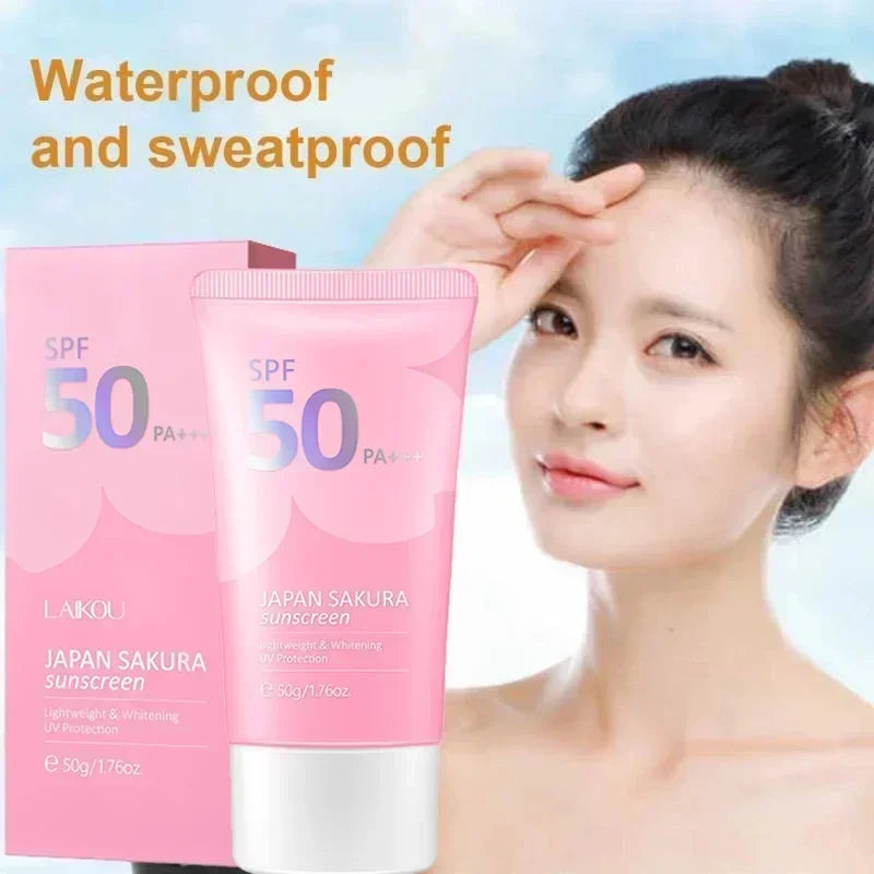 LAIKOU Sakura Sunscreen Spf50 Moisturizer Protector Facial Sun Block Isolation Lotionbloqueador solar faciales