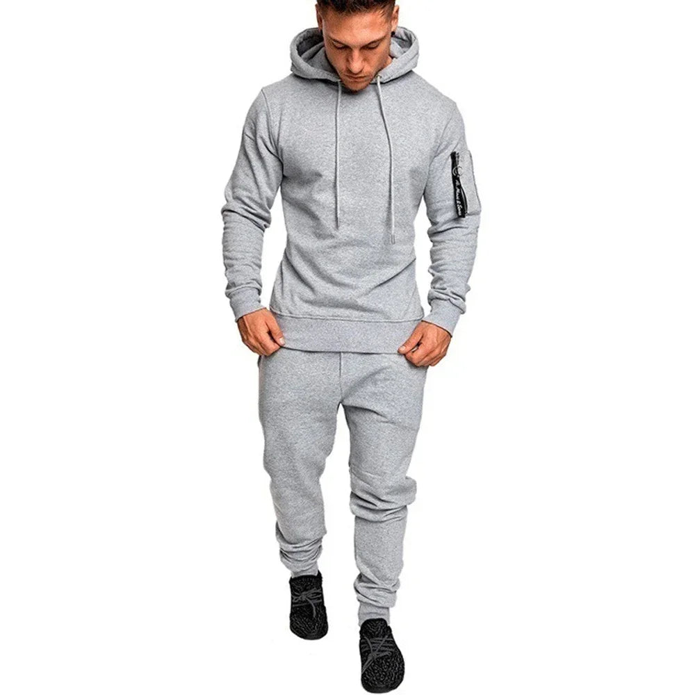 Men's Tracksuit Military Hoodie Sets Camouflage Hooded Leisure Suit Man Sweatshirt Pants Tactical Sweat Sports Suit