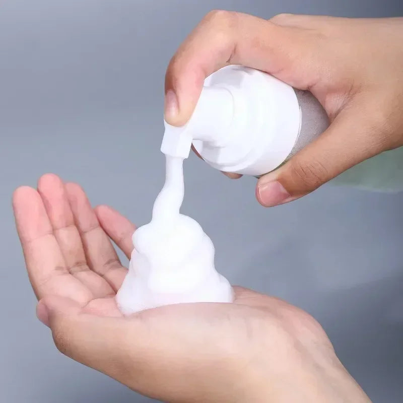 50-200ml Portable  Foaming Soap Dispensers Bottle Empty Plastic Mousse Facial Cleanser Pump Bottle Refillable Lotion Shampoo