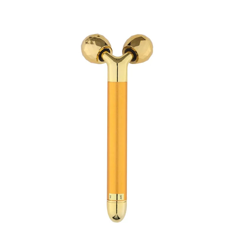 3D Electric Gold Roller Massage Roller Face Lift Beauty Instrument Facial Massager Facial Stick Beauty Skin Care Vibrating Tool
