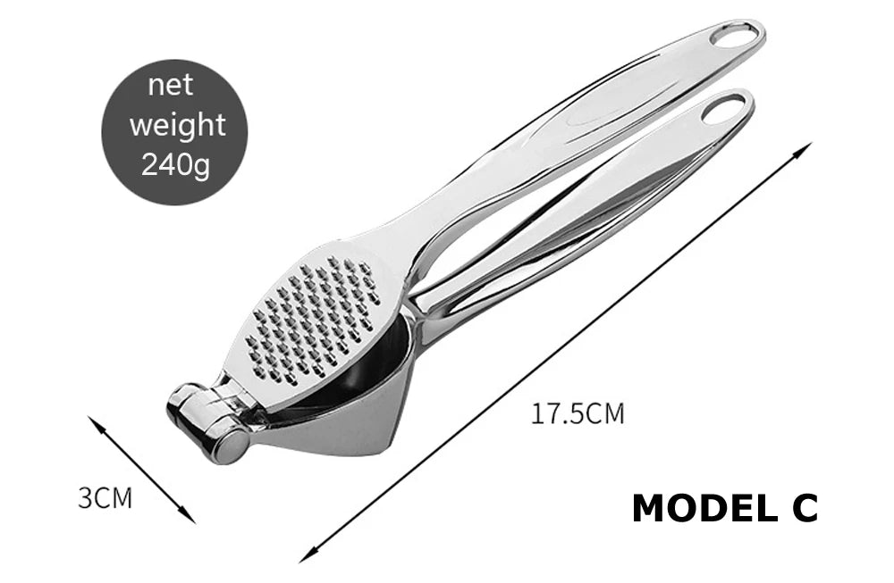 Zinc Alloy Garlic Presser Ginger Crusher Handheld Device Metal Mincer Squeezer Chopper Vegetables Masher Practical Kitchen Tools