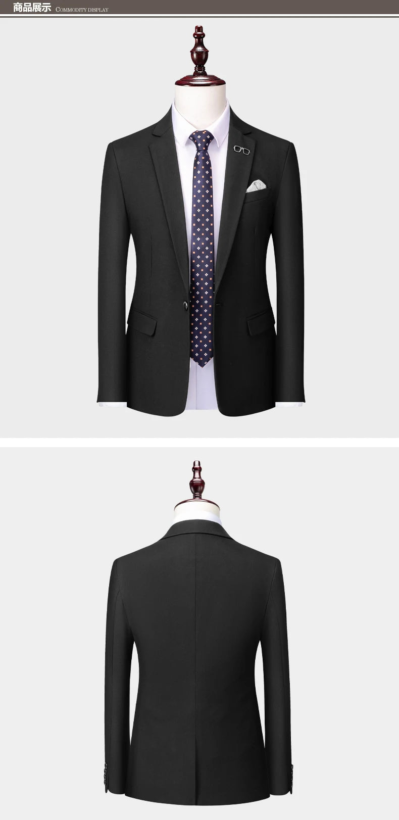 Blazer and Vest and Pants Boutique Fashion Solid Color Men's Casual Formal Office Business Suit Groom Wedding Dress Party Suit