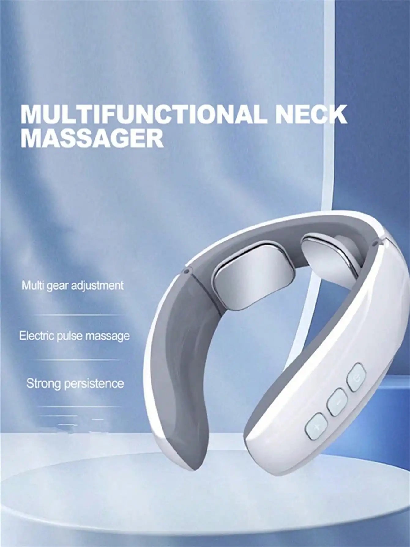 Shoulder And Neck Massager With Heat Compress, Adjustable Massage Modes And Gear Strength - Battery Version (Excluding Battery)