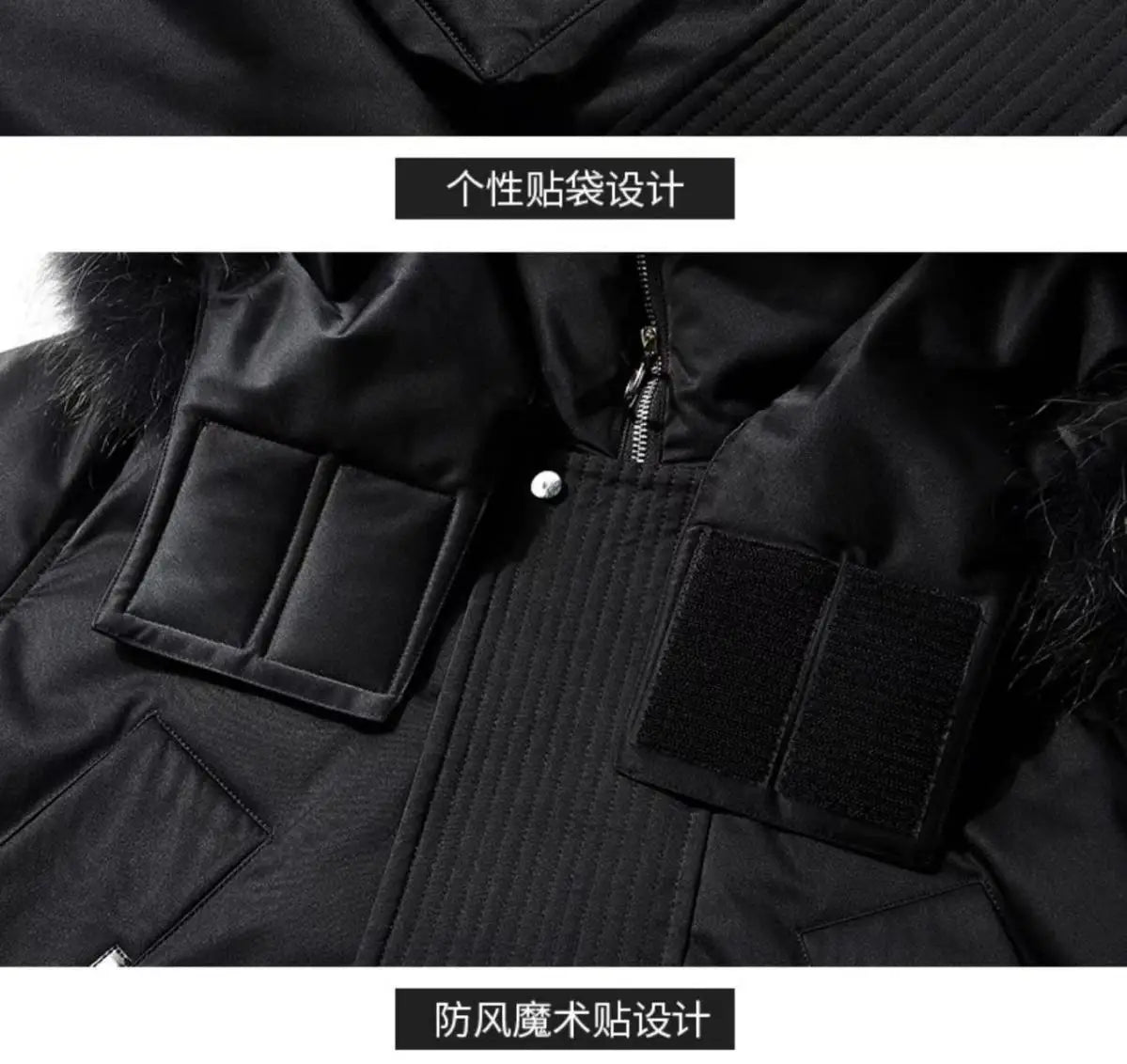 Autumn Winter Thickened Warm Cold-proof Mid-length Over-the-knee Jackets Men's Loose Casual High Street Parkas Male Clothes