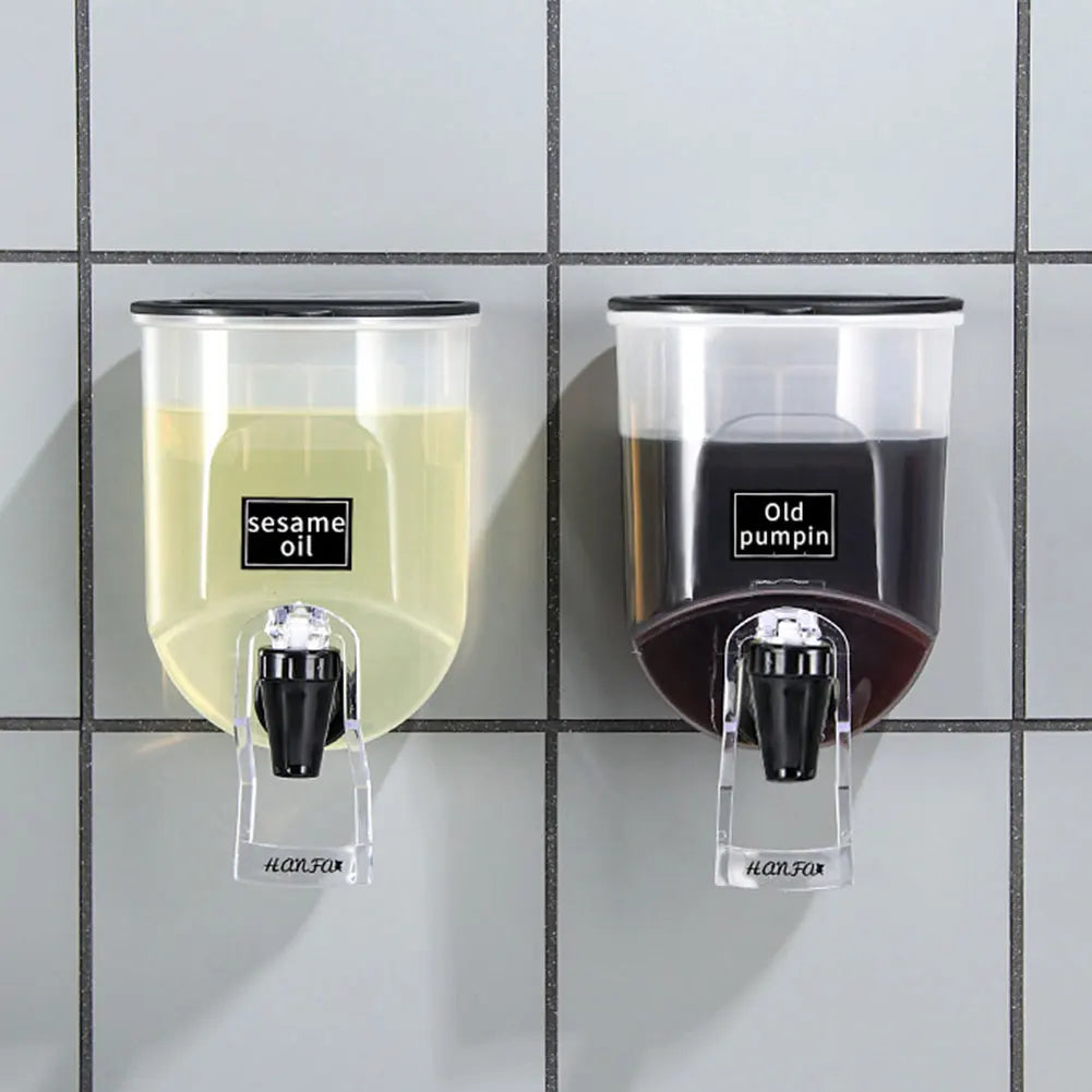 5-1pcs 550ml Mouthwash Dispenser for Bathroom Reusable Wall Mounted Liquid Toothpaste Breath Freshener Container for Kitchen Kid