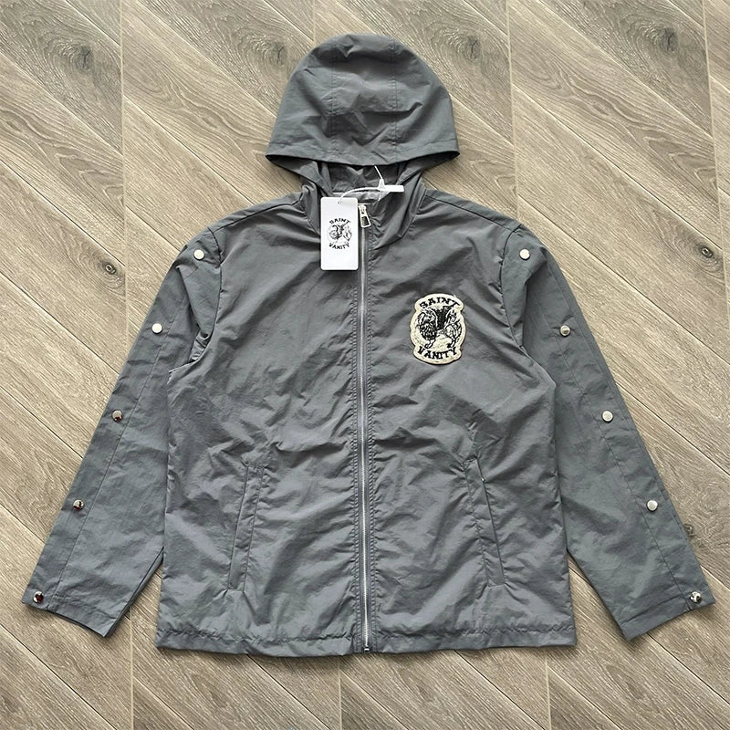 SAINT VANITY Embroidered Buckle Sports Sweatpants Jogger Men Women Drawstring Long Pants Trousers