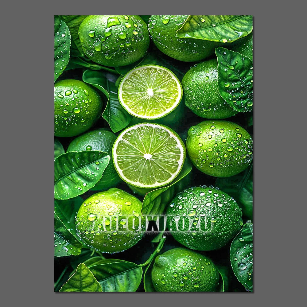 Fruit Diamond Painting Strawberry Lemon Picture Full Diamond Mosaic Cross Stitch Kit Art DIY Kitchen Restaurant Home Decoration