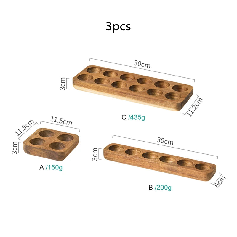 Wooden Egg Storage Box Eggs Tray Home Storage Rack Multi-Compartment Eggs Holder Kitchen Cooking Refrigerator Keep Fresh Tools