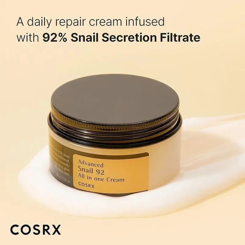 100g Advanced Snail Mucin 92% Snail Secretion Filtrate Power Repair All In One Cream Brightening Facial Cream Korean Skincare