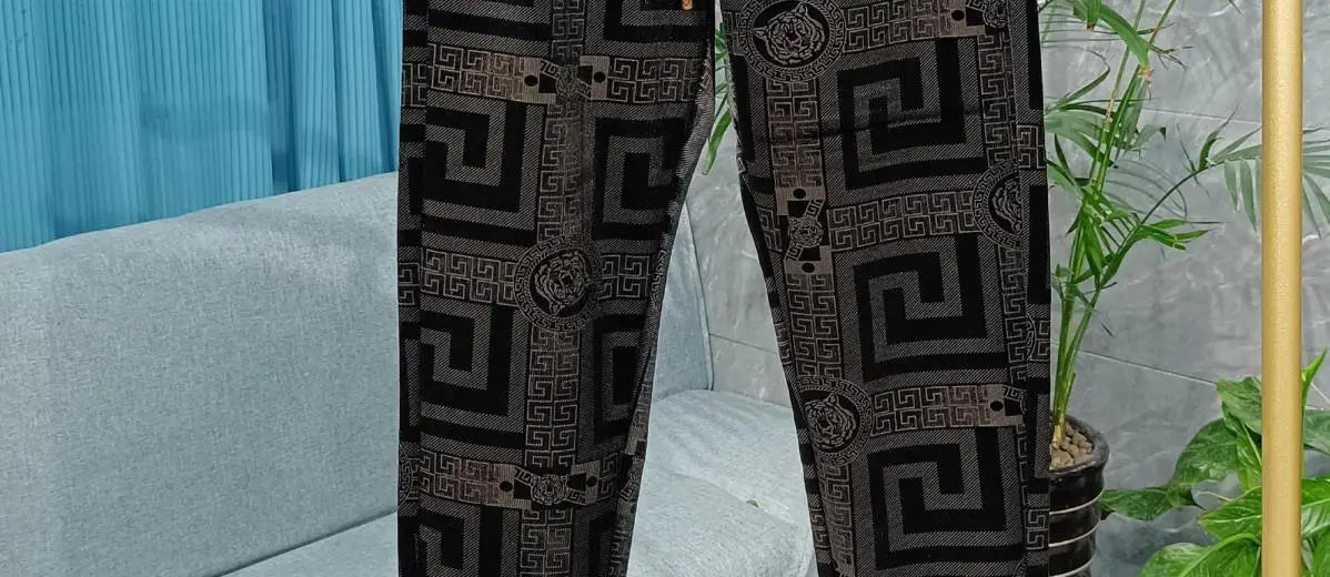 New Harem Pants with Tiger Embroidery for Men Autumn and Winter Sweatpants Men Clothing baggy Joggers Streetwear Track Pants