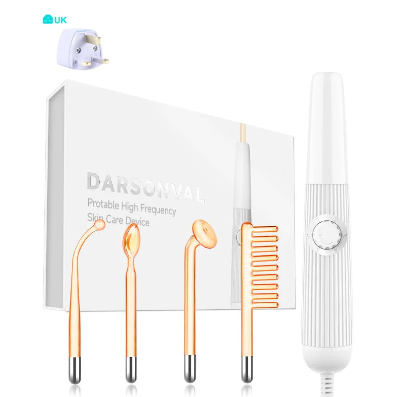 DARSONVAL High Frequency Red Light Therapy Wand Neon Electrotherapy Glass Tube Acne Spot Wrinkles Remover Beauty Facial Care