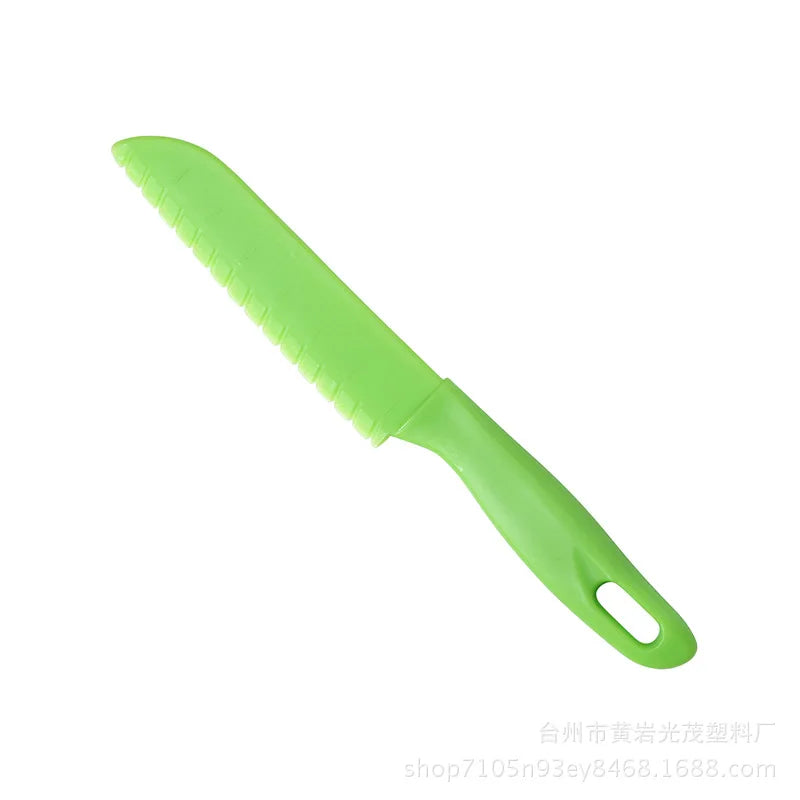 Sawtooth Cutter Plastic Fruit Knife Safe Kitchen Knife Kids Chef For Bread Lettuce Toddler Cooking Knives Children Paring Knives