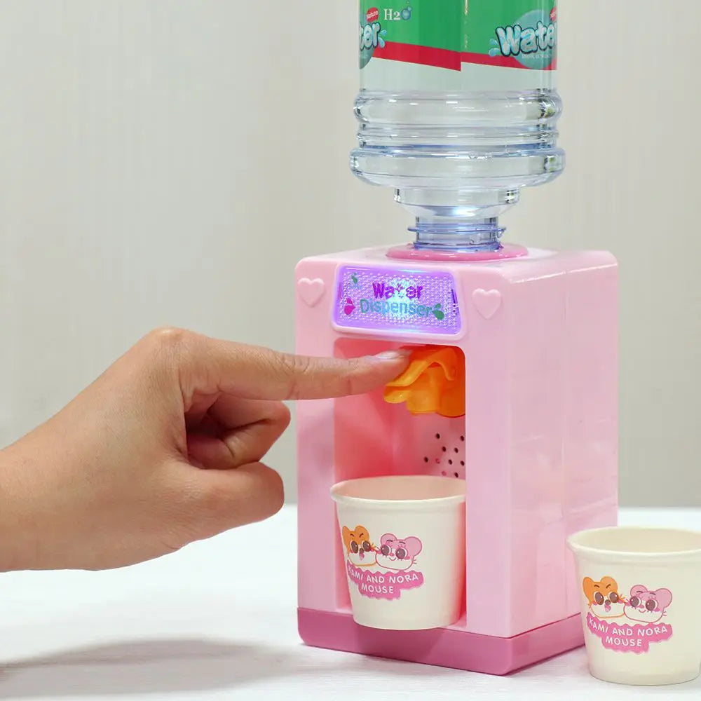 Children's Mini Fun Water Dispenser Electric Acousto-optic Simulation House Drinking Machine Baby Kitchen Toy Children Gift