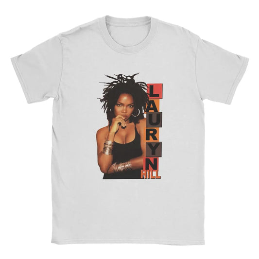 Men's T-Shirts Lauryn Hill Fugees The Famous Vintage Cotton Tee Shirt Short Sleeve Music Hip Hop Harajuku T Shirt Round Neck