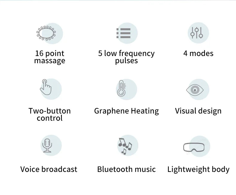 Eye Massager Acupoint Vibration Pulse Hot Compress Eye Care With Bluetooth Music Relieve Fatigue Visible Eye beauty instrument