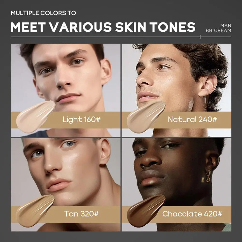 BB Cream For Men Full Coverage Facial Concealer Long Lasting Makeup Foundation Waterproof Men BB Liquid Foundation 30g