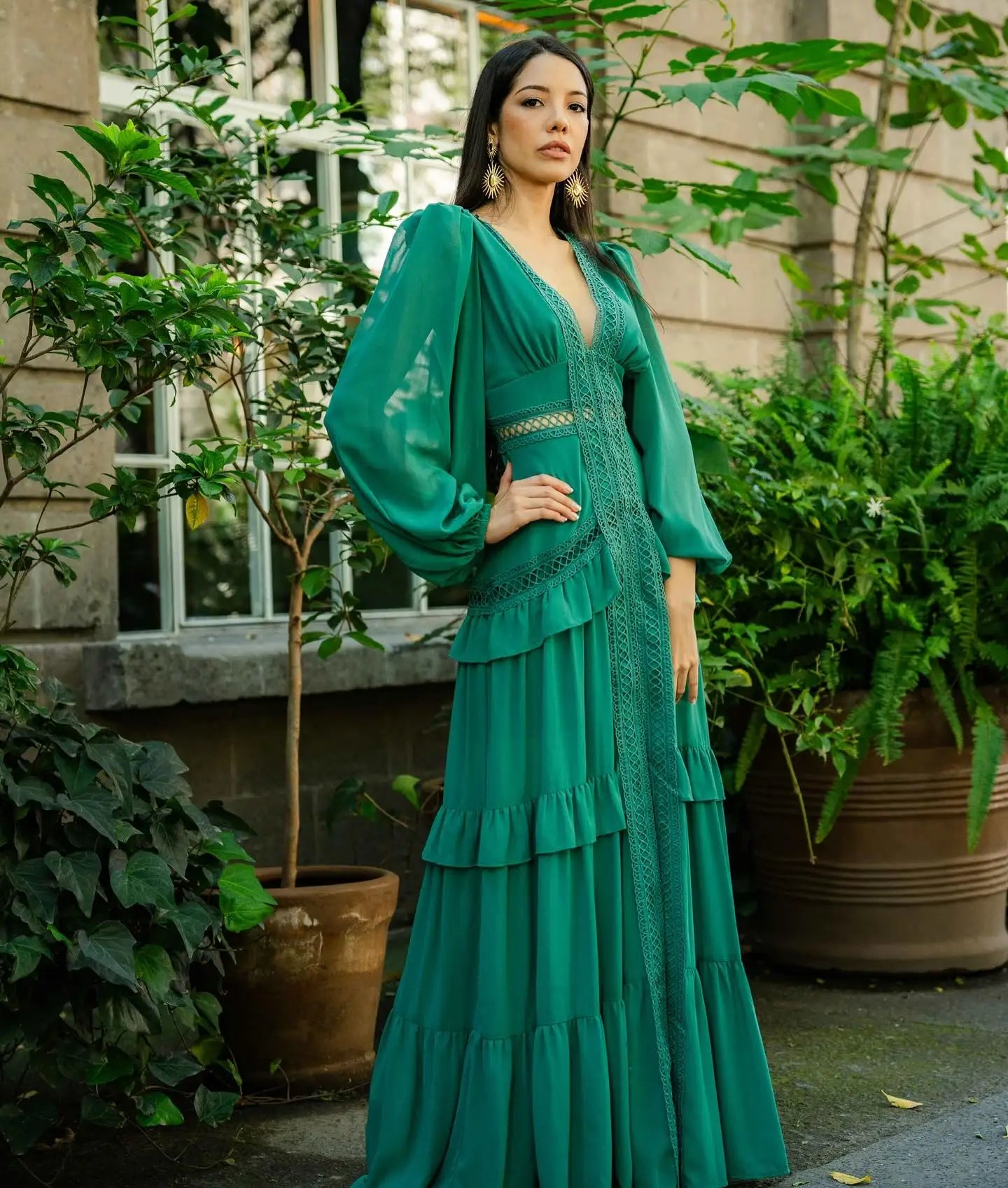 Women’s Long Dress Long Sleeve V-neck Maxi Dresses 2024 Autumn and Winter New in Dresses Party Evening Dresses for Women